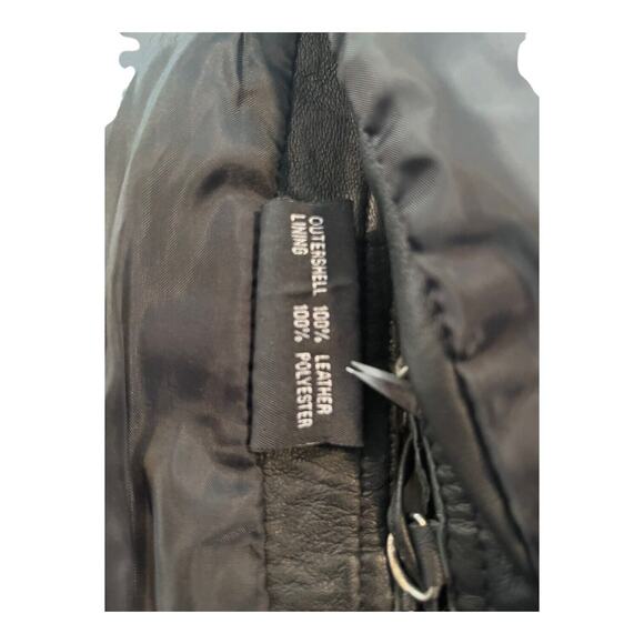 Biker Motorcycle Vest Womens Sz Med Soft Black Leather Zip Side Laces NWT Pocket - Picture 9 of 15